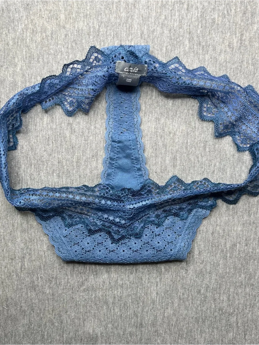 NWOT Aerie blue lace thong size small
